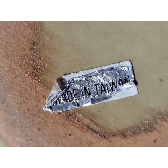 2 Tone Brown Beige Pottery Double Condiment Dish Vintage 6x3in Grannycore - Picture 8 of 8